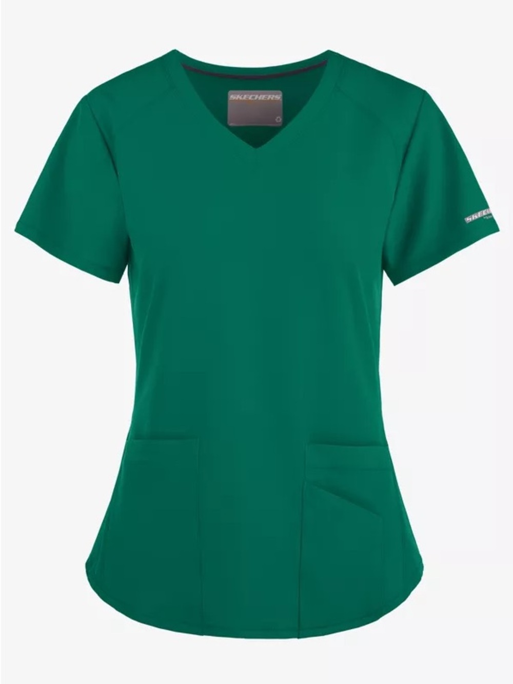 Skechers Women's V-Neck Scrub Top - Hunter Green